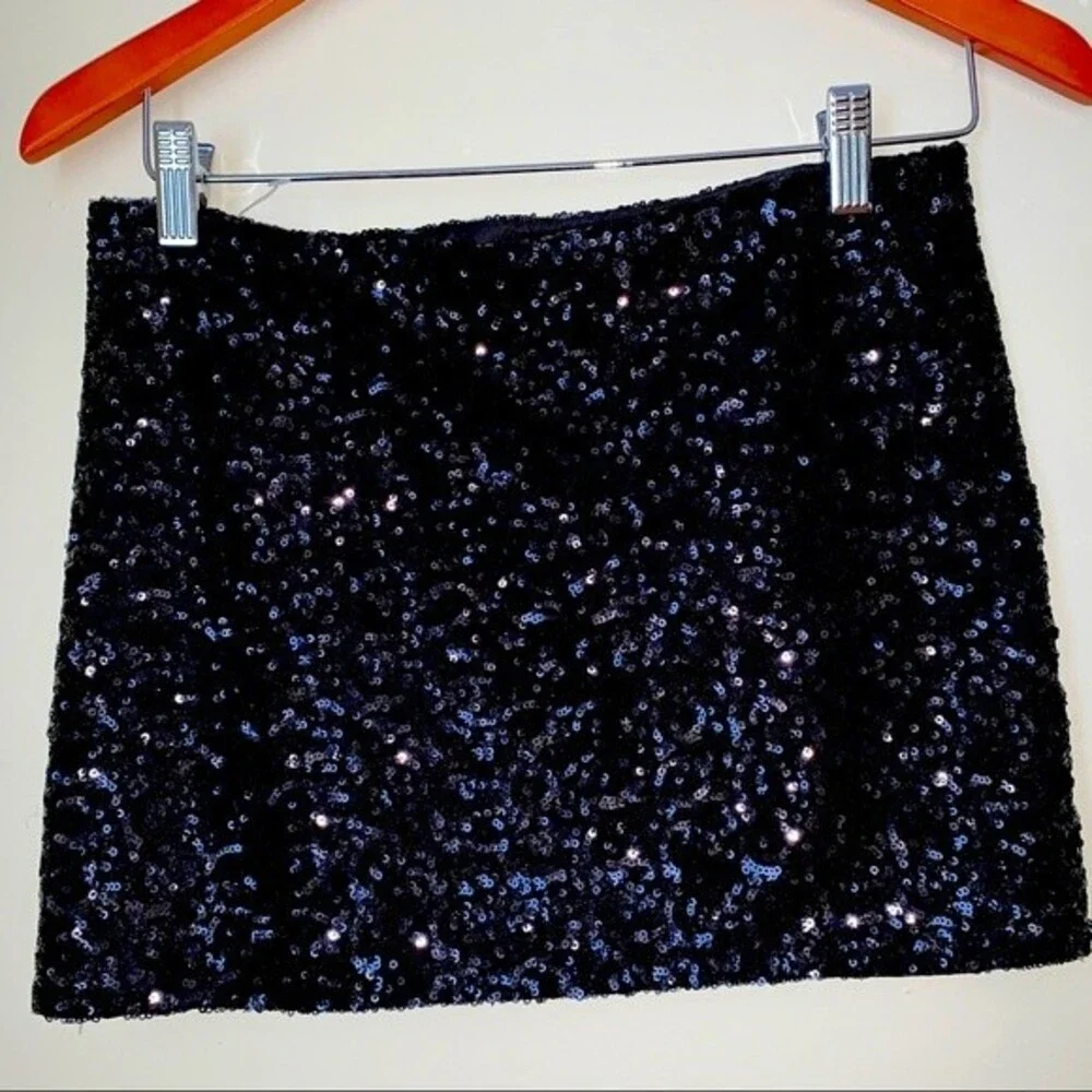Oliviaceous Skirt Mini black beaded sparkle